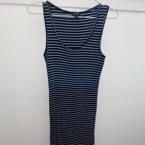Black and White Stripe midi dress / 3 for $17!!! - Picture 1 of 2